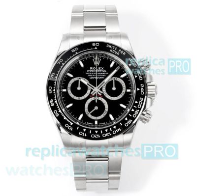 ARF Rolex Daytona Black Dial 40mm 904L Oyster Swiss 4131 Chronograph Replica Watch 